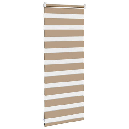 vidaXL Doppelrollo Sandbraun 65x100 cm Stoffbreite 60,9 cm Polyester