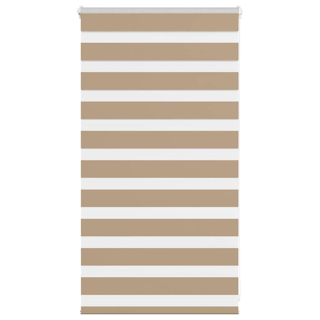 vidaXL Doppelrollo Sandbraun 70x100 cm Stoffbreite 65,9 cm Polyester