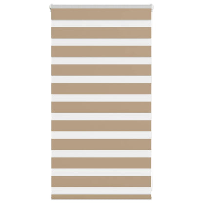 vidaXL Doppelrollo Sandbraun 70x100 cm Stoffbreite 65,9 cm Polyester