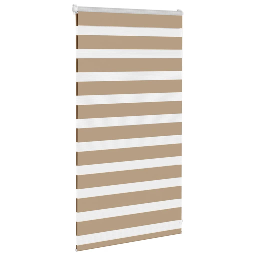 vidaXL Doppelrollo Sandbraun 70x100 cm Stoffbreite 65,9 cm Polyester