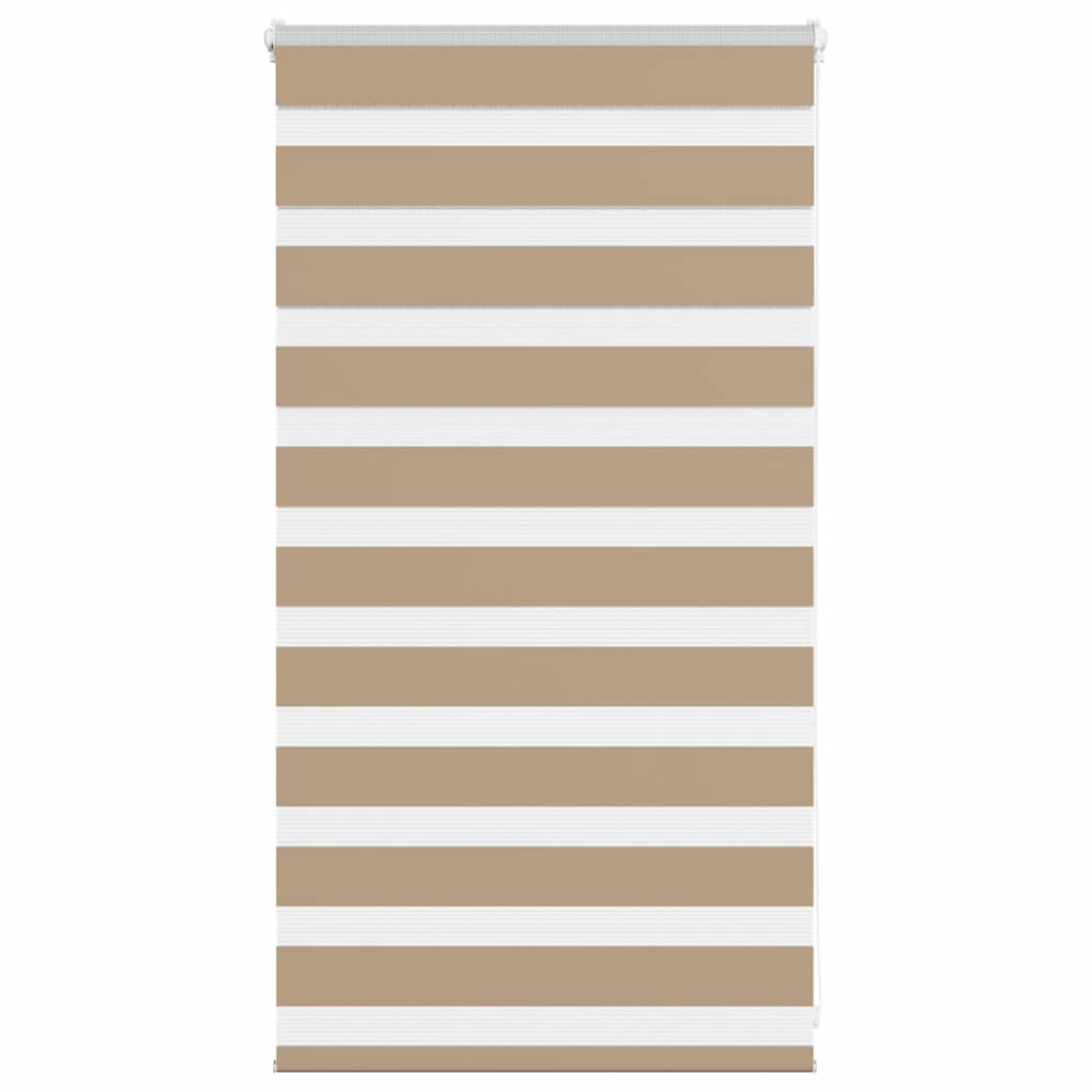 vidaXL Doppelrollo Sandbraun 75x100 cm Stoffbreite 70,9 cm Polyester