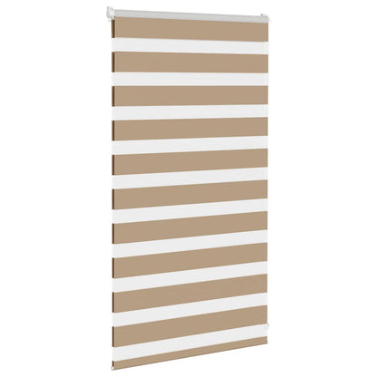 vidaXL Doppelrollo Sandbraun 75x100 cm Stoffbreite 70,9 cm Polyester