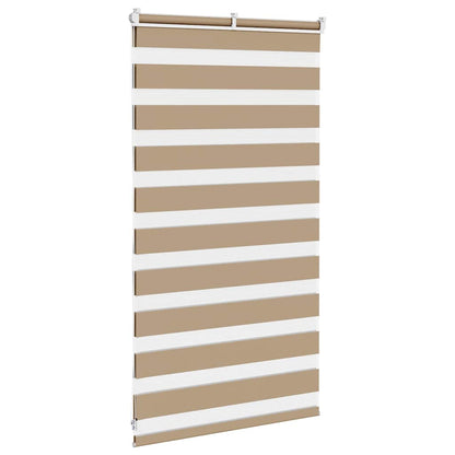 vidaXL Doppelrollo Sandbraun 80x100 cm Stoffbreite 75,9 cm Polyester