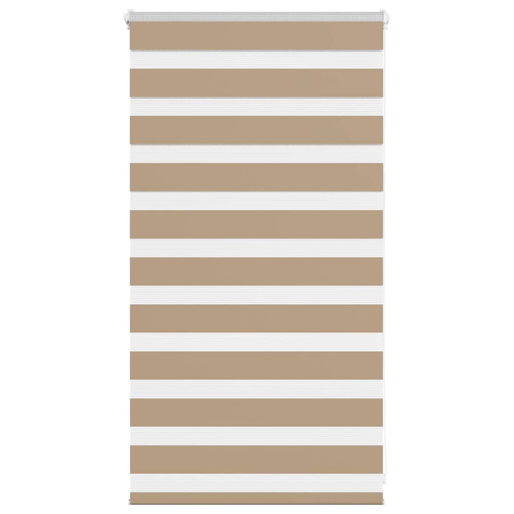 vidaXL Double Store Enrouleur Marron Sable 85x100 cm Largeur du Tissu 80,9 cm Polyester