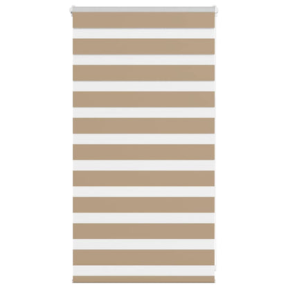vidaXL Double Store Enrouleur Marron Sable 85x100 cm Largeur du Tissu 80,9 cm Polyester