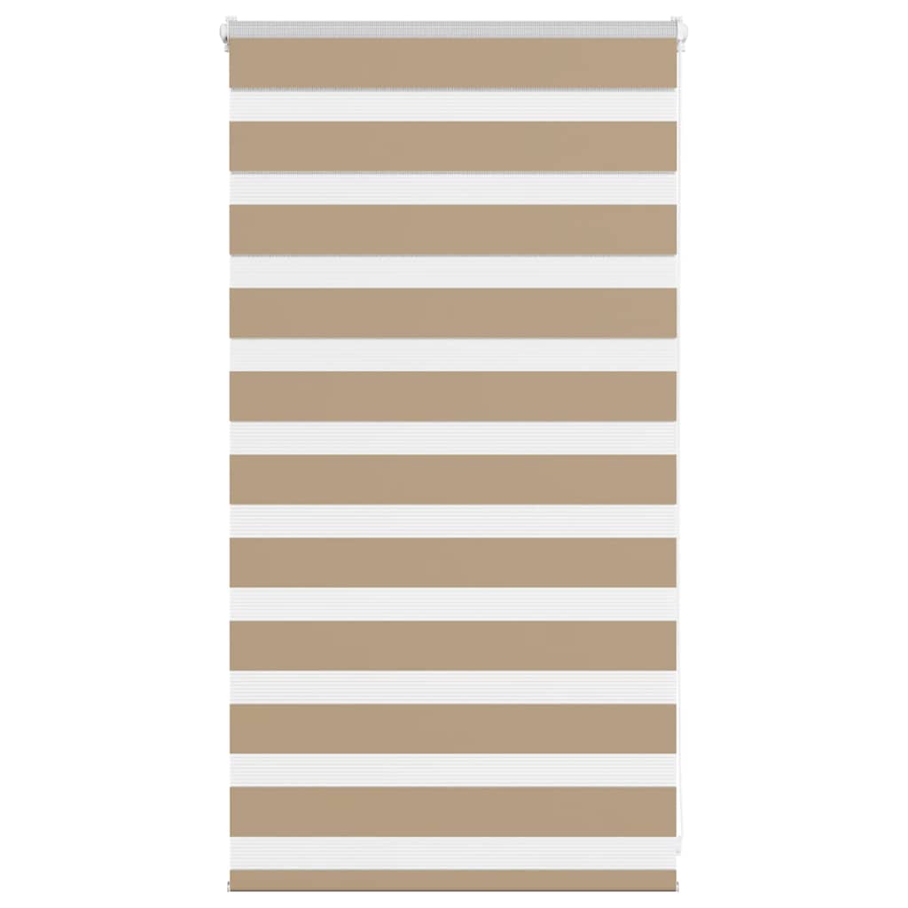 vidaXL Doppelrollo Sandbraun 90x100 cm Stoffbreite 85,9 cm Polyester