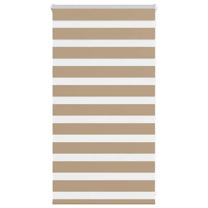 vidaXL Doppelrollo Sandbraun 90x100 cm Stoffbreite 85,9 cm Polyester