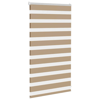 vidaXL Doppelrollo Sandbraun 90x100 cm Stoffbreite 85,9 cm Polyester