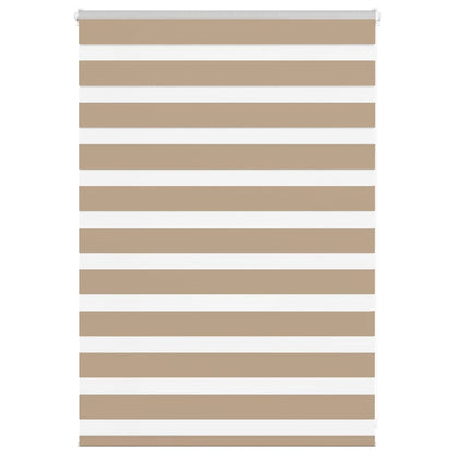 vidaXL Doppelrollo Sandbraun 95x100 cm Stoffbreite 90,9 cm Polyester