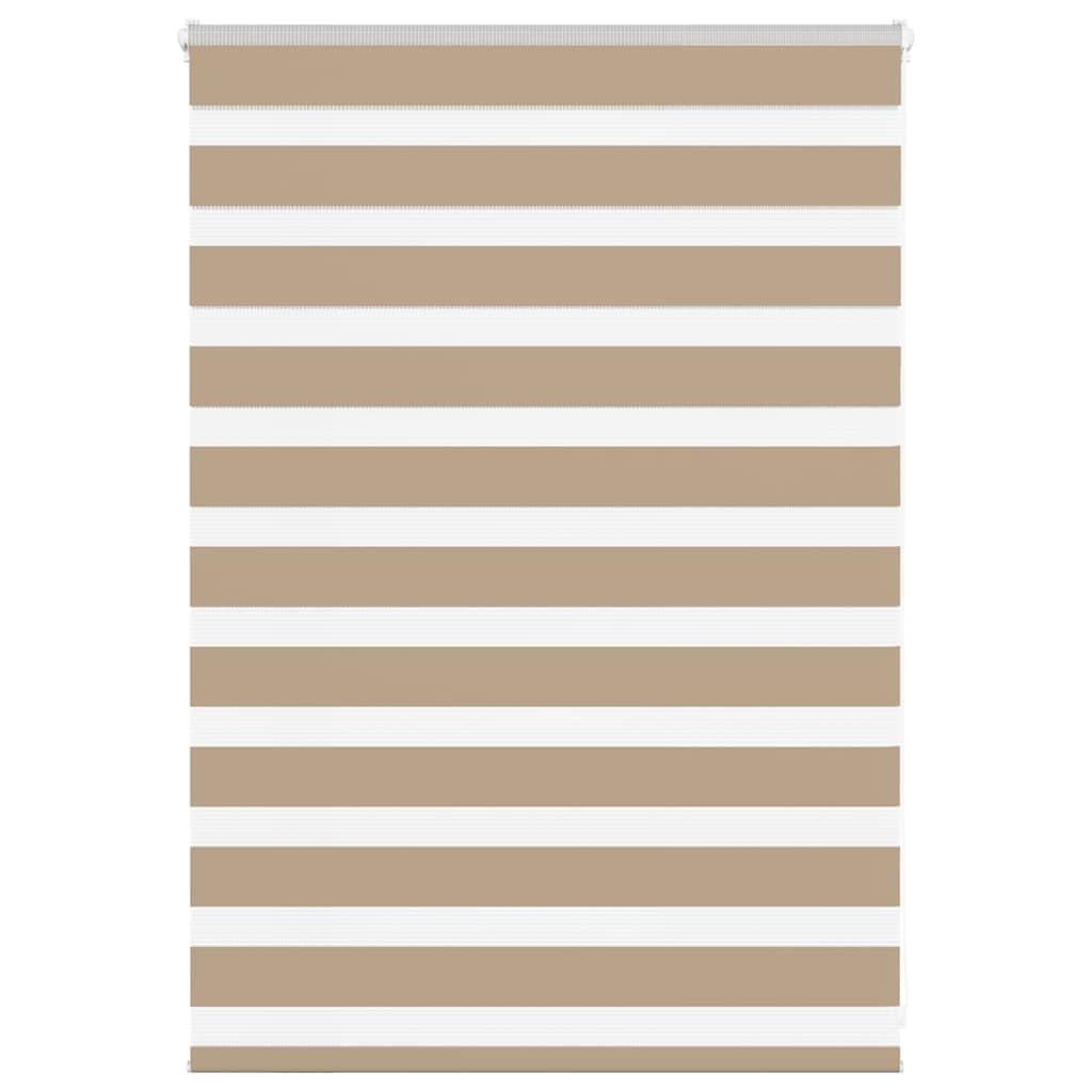 vidaXL Doppelrollo Sandbraun 95x100 cm Stoffbreite 90,9 cm Polyester