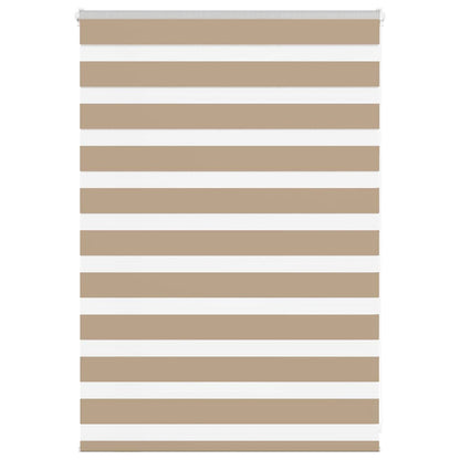 vidaXL Doppelrollo Sandbraun 95x100 cm Stoffbreite 90,9 cm Polyester