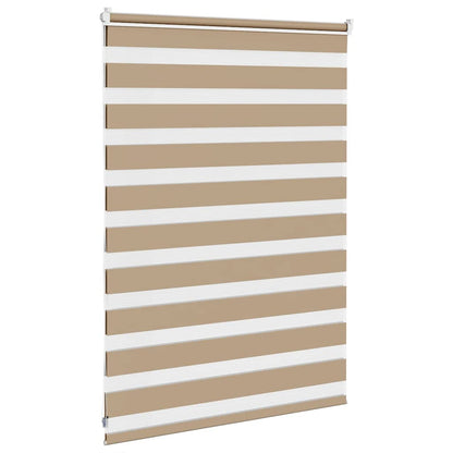 vidaXL Doppelrollo Sandbraun 95x100 cm Stoffbreite 90,9 cm Polyester