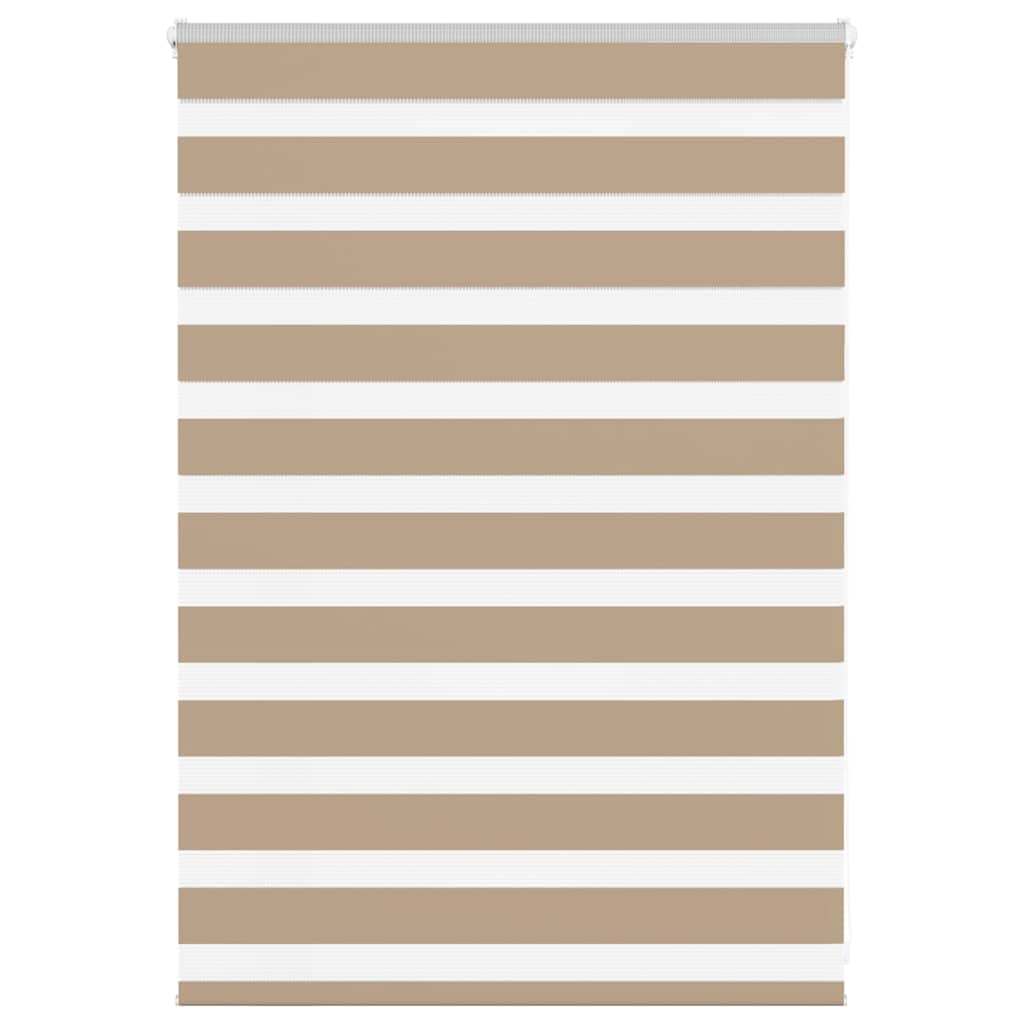 vidaXL Doppelrollo Sandbraun 100x100 cm Stoffbreite 95,9 cm Polyester