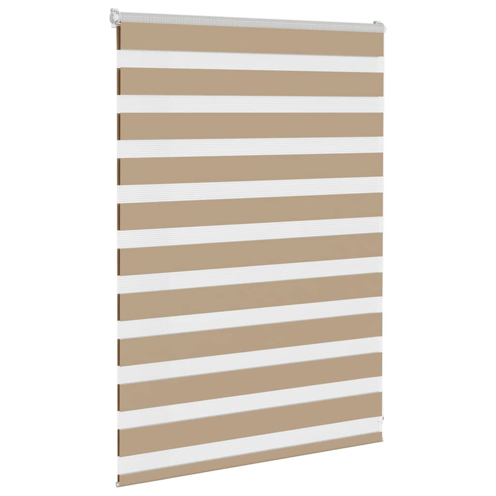 vidaXL Doppelrollo Sandbraun 100x100 cm Stoffbreite 95,9 cm Polyester
