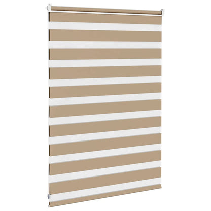 vidaXL Doppelrollo Sandbraun 110x100 cm Stoffbreite 105,9 cm Polyester