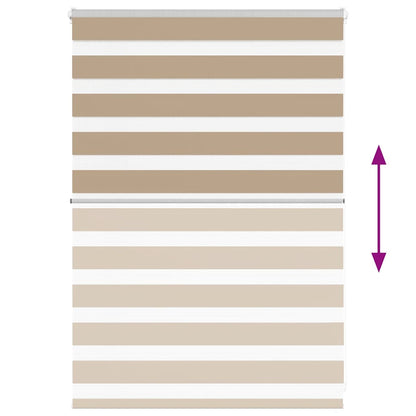 Doppelrollo Sandbraun 115x100 cm Stoffbreite 110,9 cm Polyester