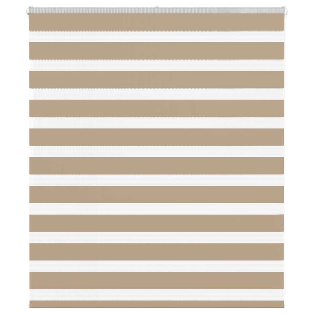 vidaXL Double store enrouleur marron sable 120x100 cm largeur tissu 115,9 cm polyester
