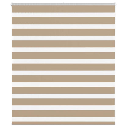 vidaXL Double store enrouleur marron sable 120x100 cm largeur tissu 115,9 cm polyester