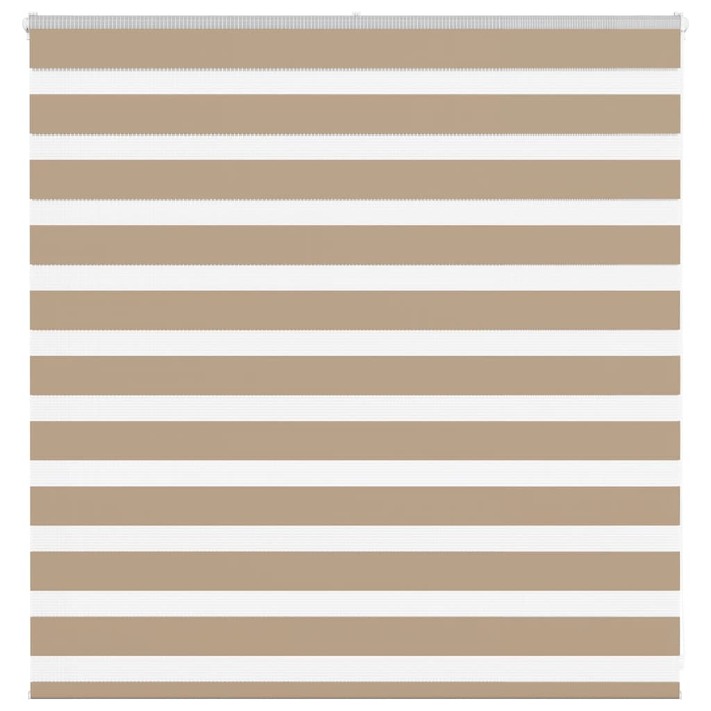 vidaXL Doppelrollo Sandbraun 140x100 cm Stoffbreite 135,9 cm Polyester