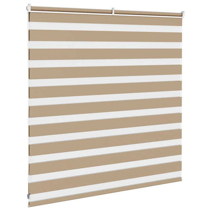 vidaXL Doppelrollo Sandbraun 145x100 cm Stoffbreite 140,9 cm Polyester