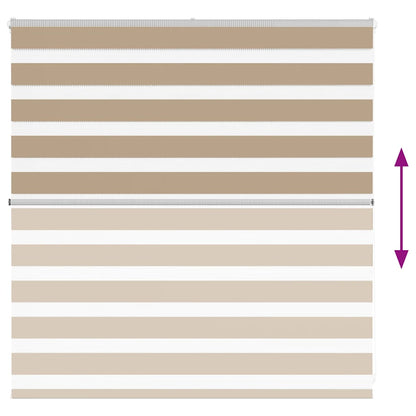 Doppelrollo Sandbraun 145x100 cm Stoffbreite 140,9 cm Polyester
