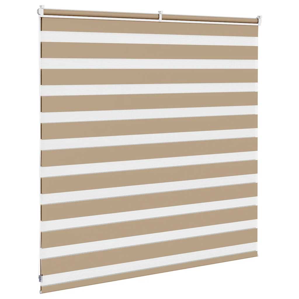 vidaXL Double store enrouleur marron sable 150x100 cm largeur du tissu 145,9 cm polyester