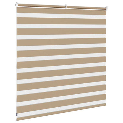 vidaXL Double store enrouleur marron sable 150x100 cm largeur du tissu 145,9 cm polyester