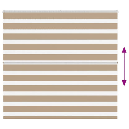 Doppelrollo Sandbraun 155x100 cm Stoffbreite 150,9 cm Polyester