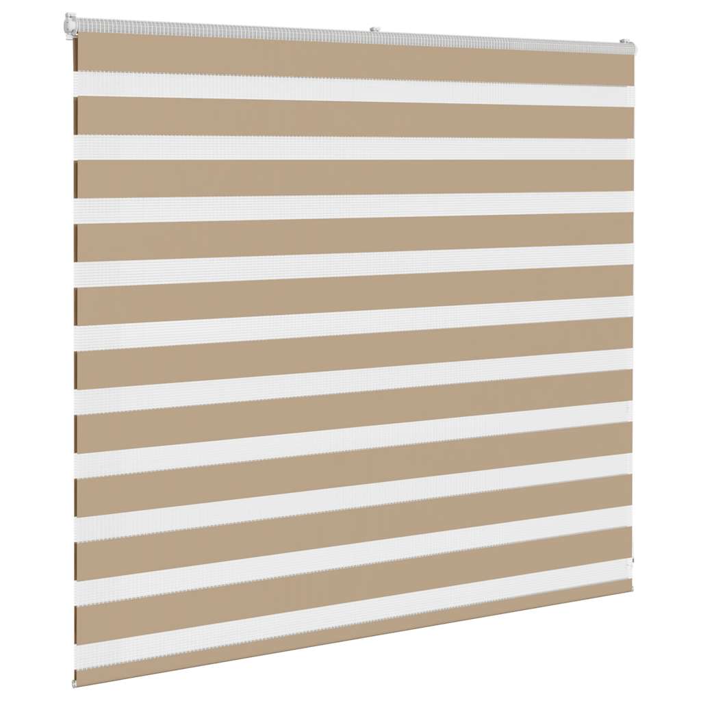 vidaXL Doppelrollo Sandbraun 165x100 cm Stoffbreite 160,9 cm Polyester