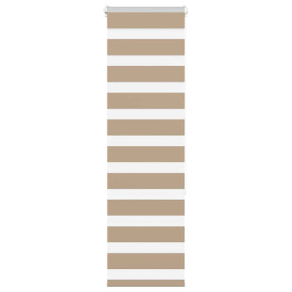 vidaXL Doppelrollo Sandbraun 45x150 cm Stoffbreite 40,9 cm Polyester