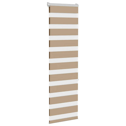 vidaXL Doppelrollo Sandbraun 45x150 cm Stoffbreite 40,9 cm Polyester
