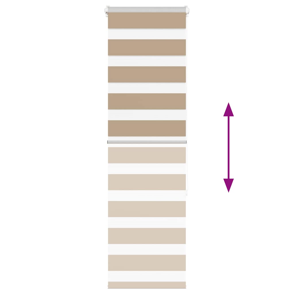 Doppelrollo Sandbraun 50x150 cm Stoffbreite 45,9 cm Polyester