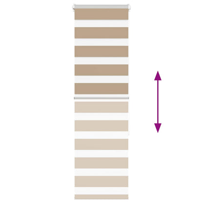 Doppelrollo Sandbraun 50x150 cm Stoffbreite 45,9 cm Polyester