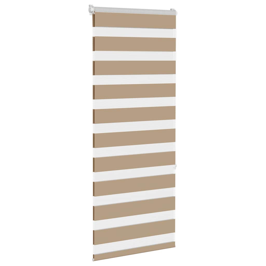vidaXL Doppelrollo Sandbraun 55x150 cm Stoffbreite 50,9 cm Polyester