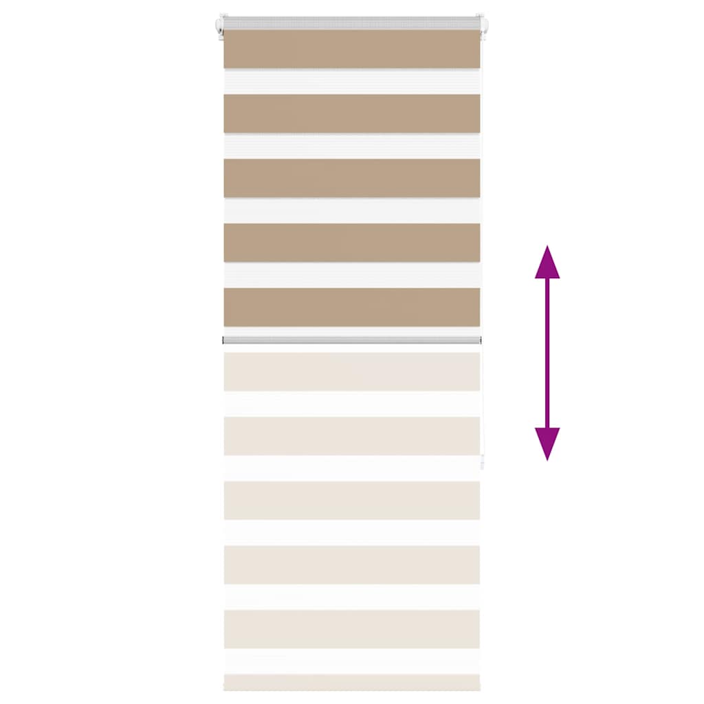 Doppelrollo Sandbraun 60x150 cm Stoffbreite 55,9 cm Polyester