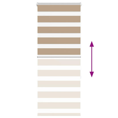 Doppelrollo Sandbraun 60x150 cm Stoffbreite 55,9 cm Polyester