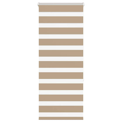 vidaXL Doppelrollo Sandbraun 65x150 cm Stoffbreite 60,9 cm Polyester