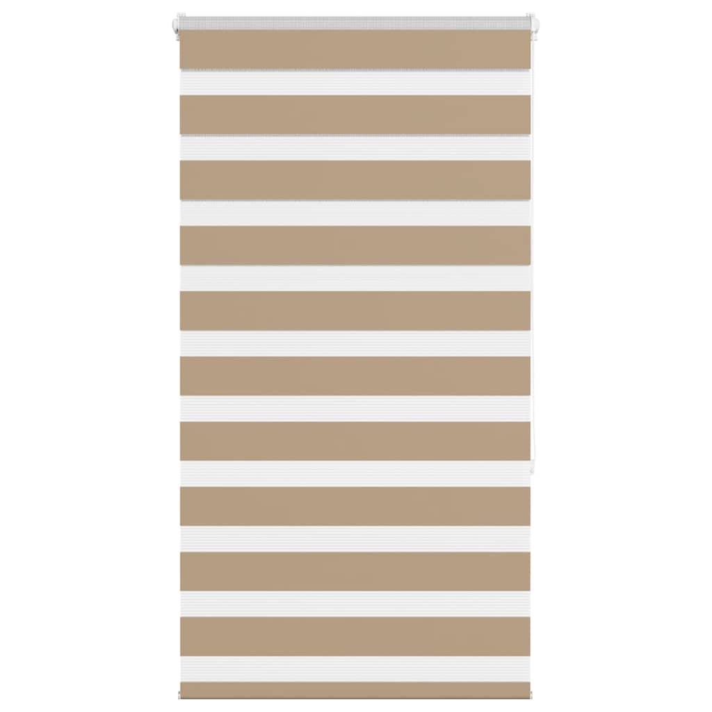 vidaXL Doppelrollo Sandbraun 70x150 cm Stoffbreite 65,9 cm Polyester
