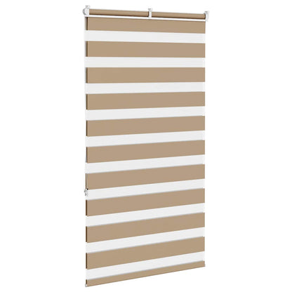 vidaXL Doppelrollo Sandbraun 70x150 cm Stoffbreite 65,9 cm Polyester