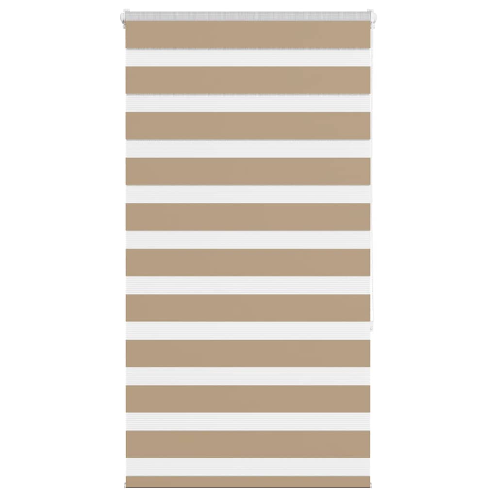 vidaXL Doppelrollo Sandbraun 75x150 cm Stoffbreite 70,9 cm Polyester