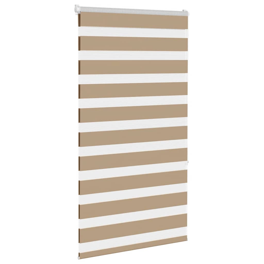 vidaXL Doppelrollo Sandbraun 75x150 cm Stoffbreite 70,9 cm Polyester