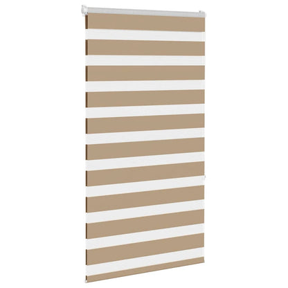 vidaXL Doppelrollo Sandbraun 75x150 cm Stoffbreite 70,9 cm Polyester