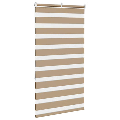 vidaXL Doppelrollo Sandbraun 75x150 cm Stoffbreite 70,9 cm Polyester