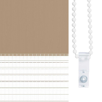 Doppelrollo Sandbraun 80x150 cm Stoffbreite 75,9 cm Polyester