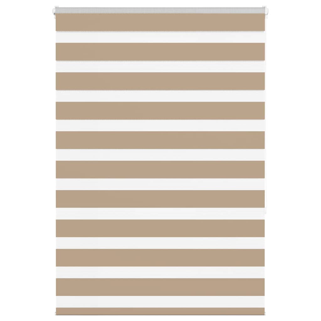 vidaXL Double store enrouleur marron sable 95x150 cm Largeur tissu 90,9 cm Polyester