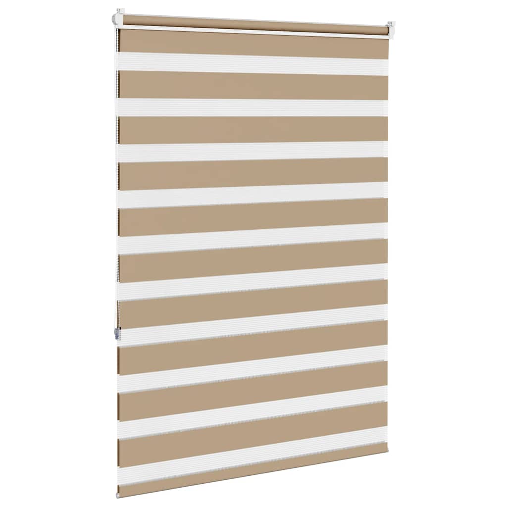 vidaXL Doppelrollo Sandbraun 105x150 cm Stoffbreite 100,9 cm Polyester