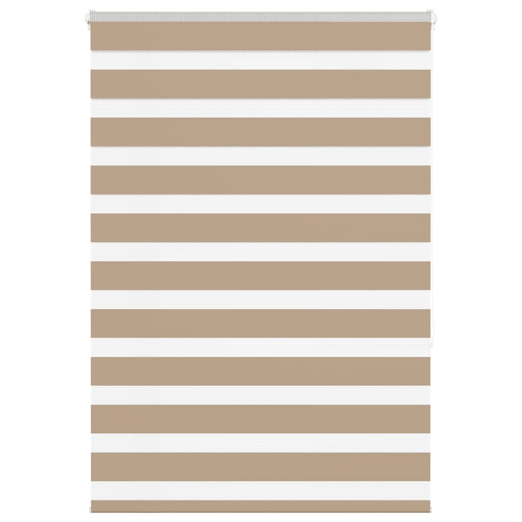 vidaXL Doppelrollo Sandbraun 110x150 cm Stoffbreite 105,9 cm Polyester