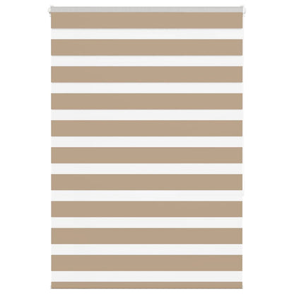 vidaXL Doppelrollo Sandbraun 110x150 cm Stoffbreite 105,9 cm Polyester
