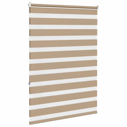 vidaXL Doppelrollo Sandbraun 110x150 cm Stoffbreite 105,9 cm Polyester