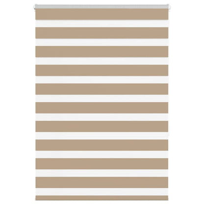 vidaXL Doppelrollo Sandbraun 115x150 cm Stoffbreite 110,9 cm Polyester